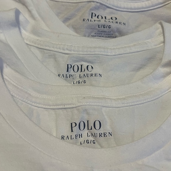 Ralph Lauren Men's Classic White Tee THREE PACK!! Size Large - Picture 2 of 5
